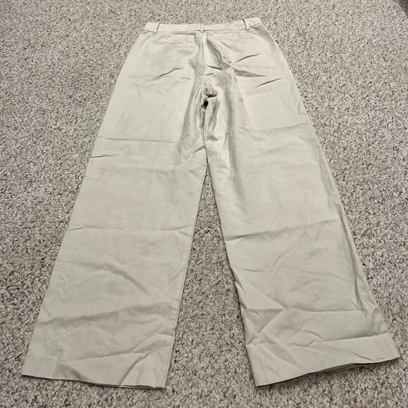 NWT Madewell Slouchy Straight Pants in Drapey Twill Sz 4 Tall Ivory Casual - Picture 8 of 8